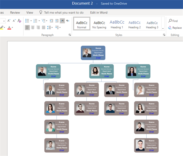 how to make organizational charts in word 2013